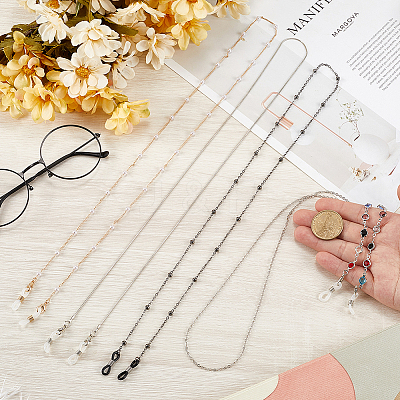 4Pcs 4 Styles Iron & Alloy Eyeglasses Chains AJEW-CN0002-75A-1