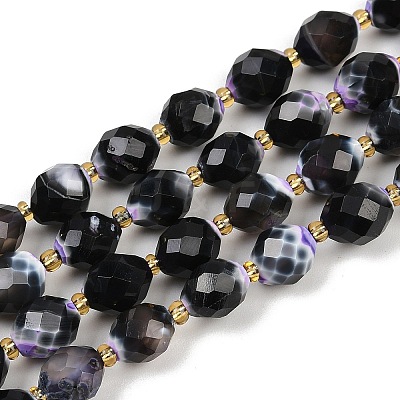 Dyed & Heated Natural Fire Crackle Agate Beads Strands G-N342-149I-21-1