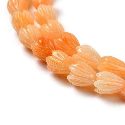 Synthetic Shell Dyed Carved Beads Strands SHEL-K007-08A-03-1