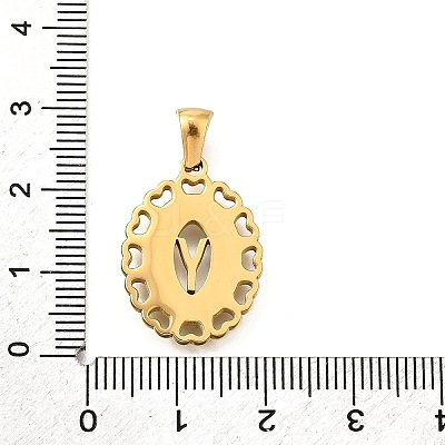 Golden 304 Stainless Steel Pendants STAS-K300-02G-Y-1