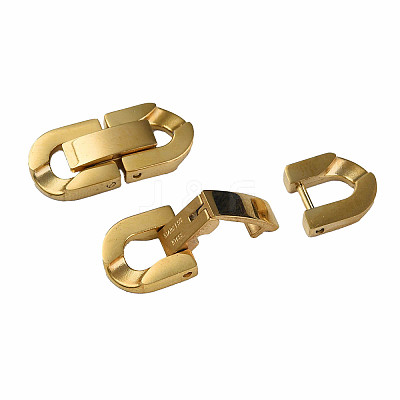 304 Stainless Steel Fold Over Clasps X-STAS-N087-48B-02G-1