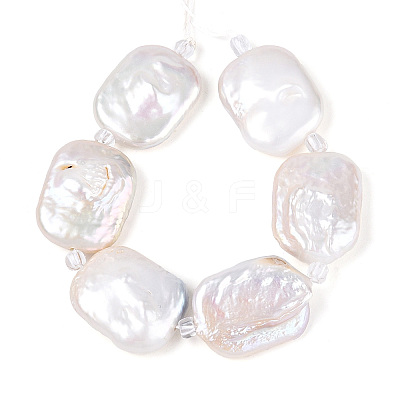 Natural Baroque Keshi Pearl Beads Strands LS-PEAR-D07-03-1
