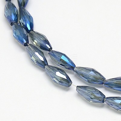 Electroplate Crystal Glass Rice Beads Strands EGLA-F042-A07-1