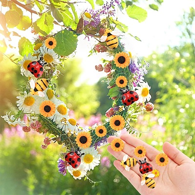 45Pcs 5 Styles Opaque Resin Cabochons CRES-YW0001-36-1