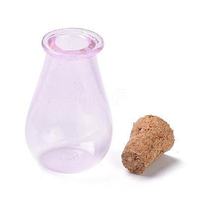 Glass Cork Bottles Ornament AJEW-O032-02D-1