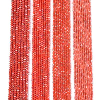 Electroplate Glass Beads Strands EGLA-A044-P2mm-B21-1