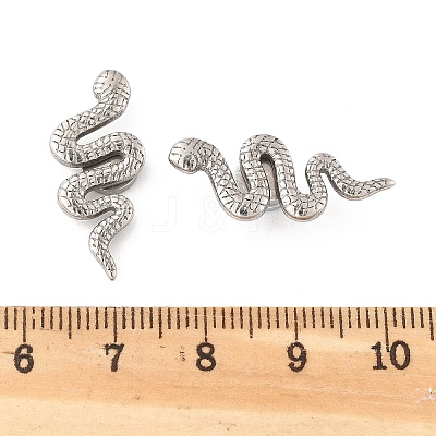 304 Stainless Steel Snake Clip-on Earrings EJEW-B116-03P-1