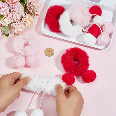 Fur Plush Elastic Hair Accessories OHAR-PH0001-35A-1
