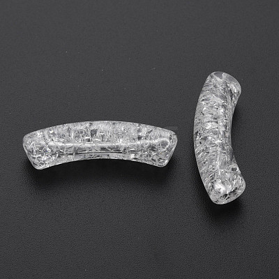 Transparent Crackle Acrylic Beads CACR-S009-001A-NA-1