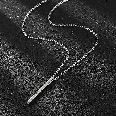 304 Stainless Steel Cubic Zirconia Pendant Necklaces NJEW-P167-24P-1