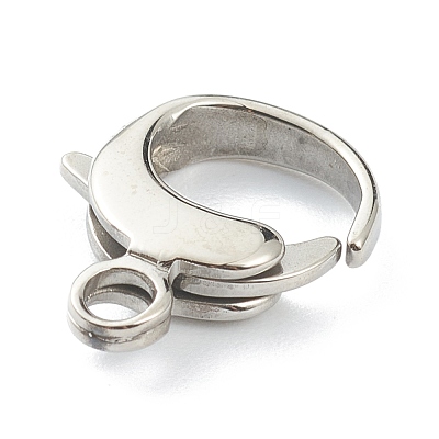 Tarnish Resistant 304 Stainless Steel Lobster Claw Clasps STAS-P283-02B-P-1