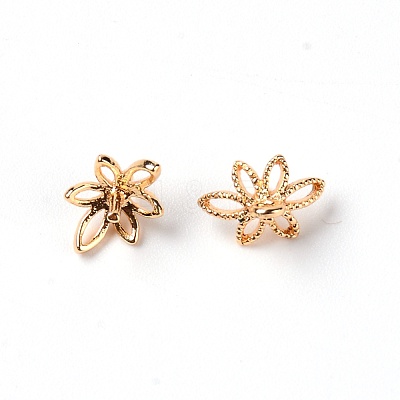 6-Petal Brass Bead Caps KK-WH0042-11-1