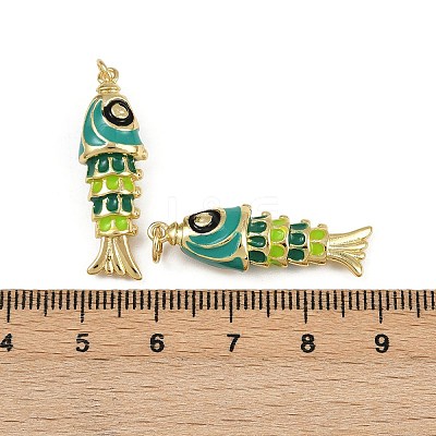 Brass Enamel Pendants X1-KK-L241-23G-01-1