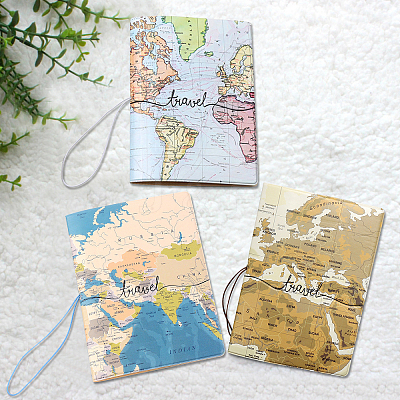 1Pcs Imitation Leather Passport Holder Cover Case AJEW-CN0001-12A-1