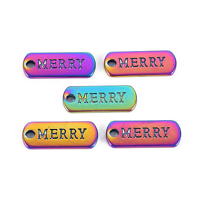 Rainbow Color Alloy Charms PALLOY-S180-235-NR-1
