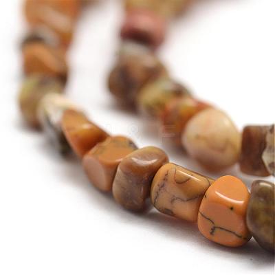 Natural Yellow Moss Agate Beads Strands G-F465-10-1