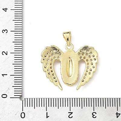 Brass Micro Pave Cubic Zirconia Pendants KK-L243-05G-02-1