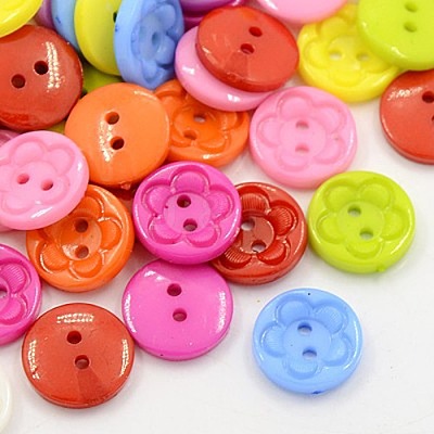 Acrylic Sewing Buttons for Clothes Design X-BUTT-E083-E-M-1