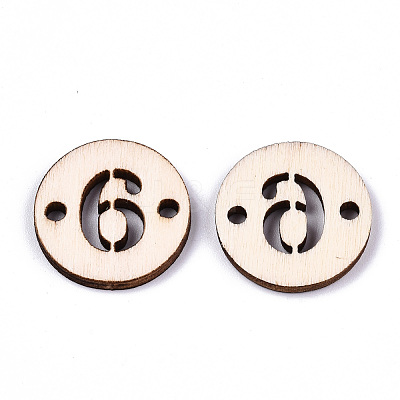 Unfinished Natural Poplar Wood Links Connectors WOOD-S045-138A-6-1