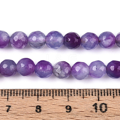 Dyed Natural White Jade Beads Strands G-T139-6mm-60-14-1
