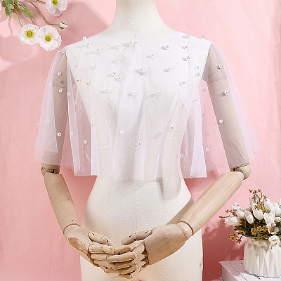 Polyester Gauze Bridal Shawl AJEW-ME0002-74B-1