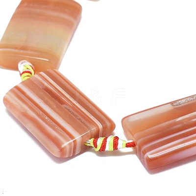 Natural Banded Agate/Striped Agate Beads Strands G-L544-044-1