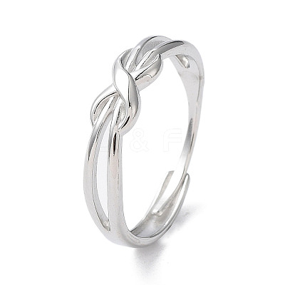 Non-Tarnish 304 Stainless Steel Infinity Adjustable Rings RJEW-D006-17P-1