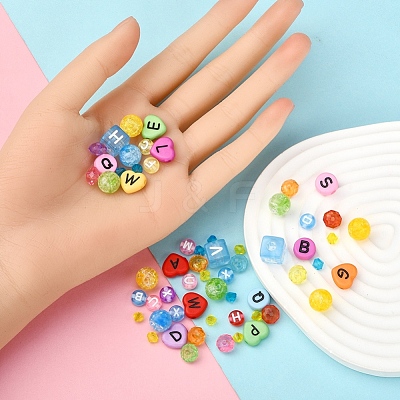Transparent & Opaque Acrylic Beads DIY-YW0005-71-1