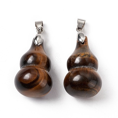 Natural Tiger Eye Pendants G-G846-02P-03-1