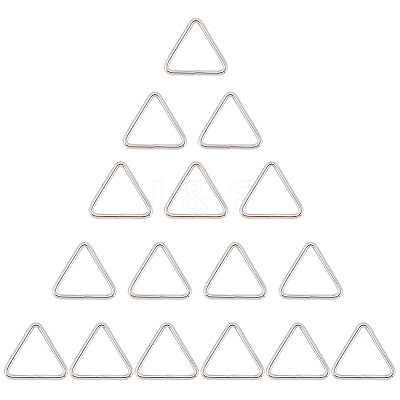 16Pcs Triangle Iron Linking Rings IFIN-CL0001-07P-1