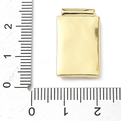 Brass Pave Natural White Shell Religion Rectangle Pendants KK-Q068-32C-G-1