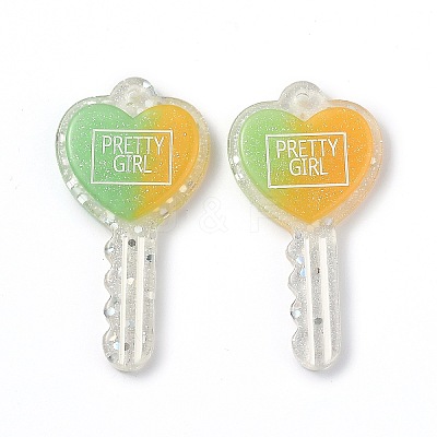 Two Tone Resin Big Pendants LS-RESI-Z001-01B-1