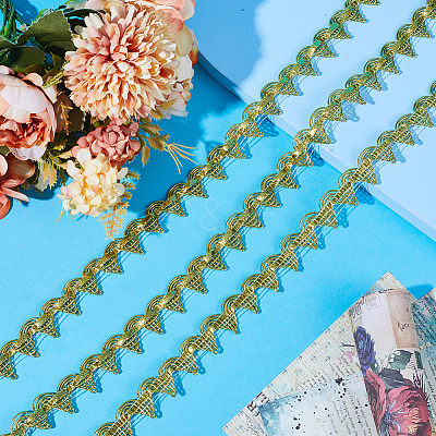 13.6~15 Yards Filigree Polyester Lace Ribbon DIY-GF0007-67A-1