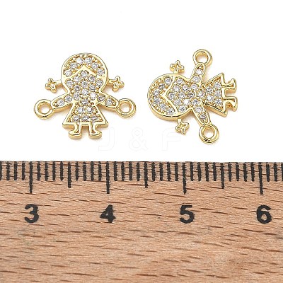 Brass Micro Pave Colorful Cubic Zirconia Connector Charms for Jewelry Making CU-CBAAA59-01G-03-1