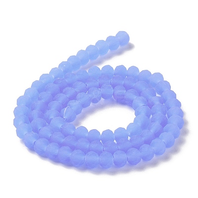 Imitation Jade Solid Color Glass Beads Strands EGLA-A034-J4mm-MD03-1