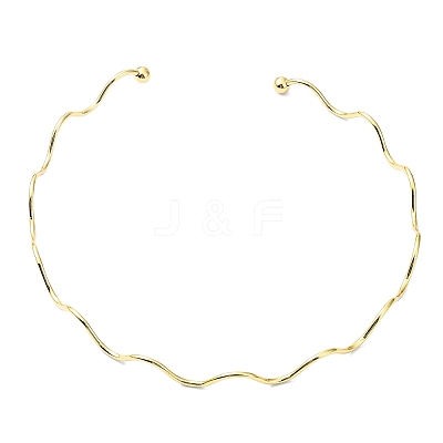 Ion Plating(IP) 304 Stainless Steel Cuff Necklaces NJEW-Z039-02G-1