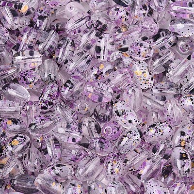 Baking Paint Transparent Glass Beads DGLA-T004-06B-1