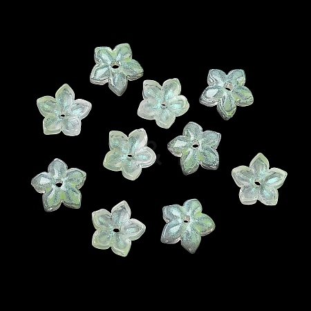 Dyed & Heated Glass Bead Caps GLAA-Z019-02E-1