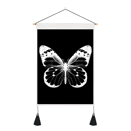 Butterfly Pattern Polyester Wall Hanging Tapestry PW-WG0A325-06-1