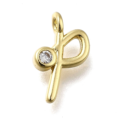 Brass Micro Pave Cubic Zirconia Pendants KK-B132-12G-P-1