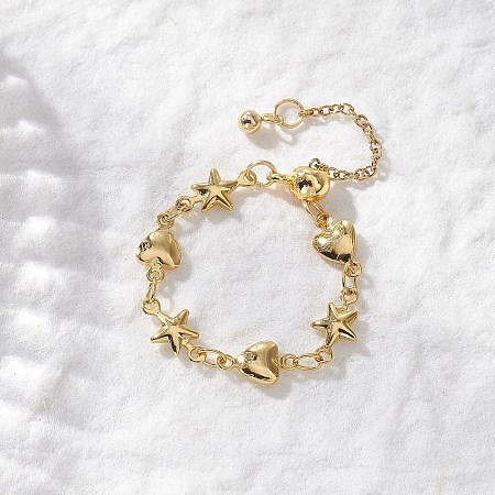 Adjustable Brass Finger Rings RJEW-JR00961-03-1