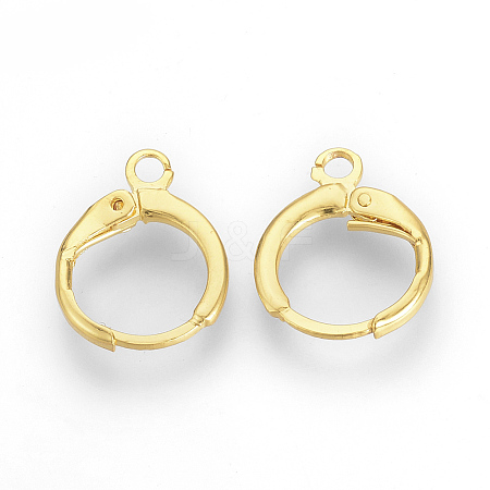 Brass Huggie Hoop Earring Findings LS-X-KK-R071-08G-1