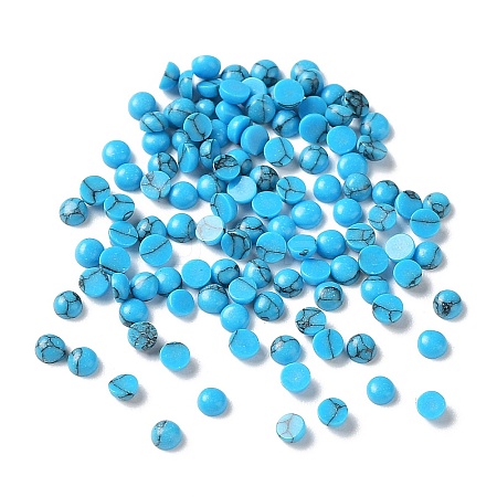 Synthetic Blue Turquoise Cabochons G-F528-31-2mm-1