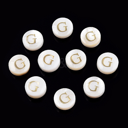 Natural Freshwater Shell Beads SHEL-N036-01G-1