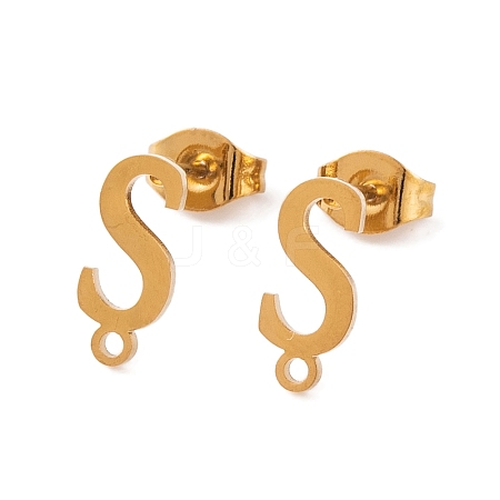 Ion Plating(IP) 304 Stainless Steel Stud Earrings FIND-Q103-01S-G-1