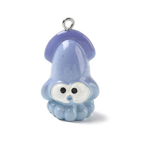 Marine Theme Opaque Resin Pendants RESI-P047-01A-P-1