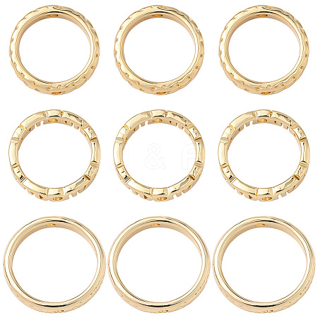 18Pcs 3 Style Brass Bead Frame KK-BBC0019-30-1