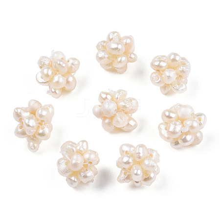 Round Natural Cultured Freshwater Pearl Beads PEAR-N020-10B-1