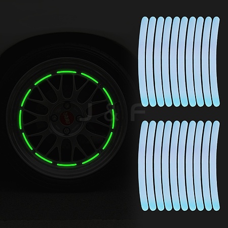 Plastic Laser Reflective Car Wheel Rim Stickers AJEW-WH20033-099D-1