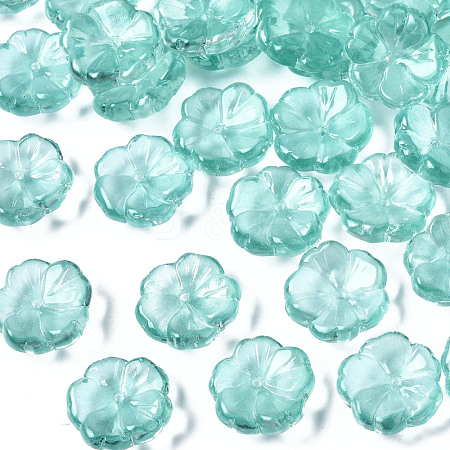 Transparent Spray Painted Glass Beads GLAA-Q089-003-F001-1